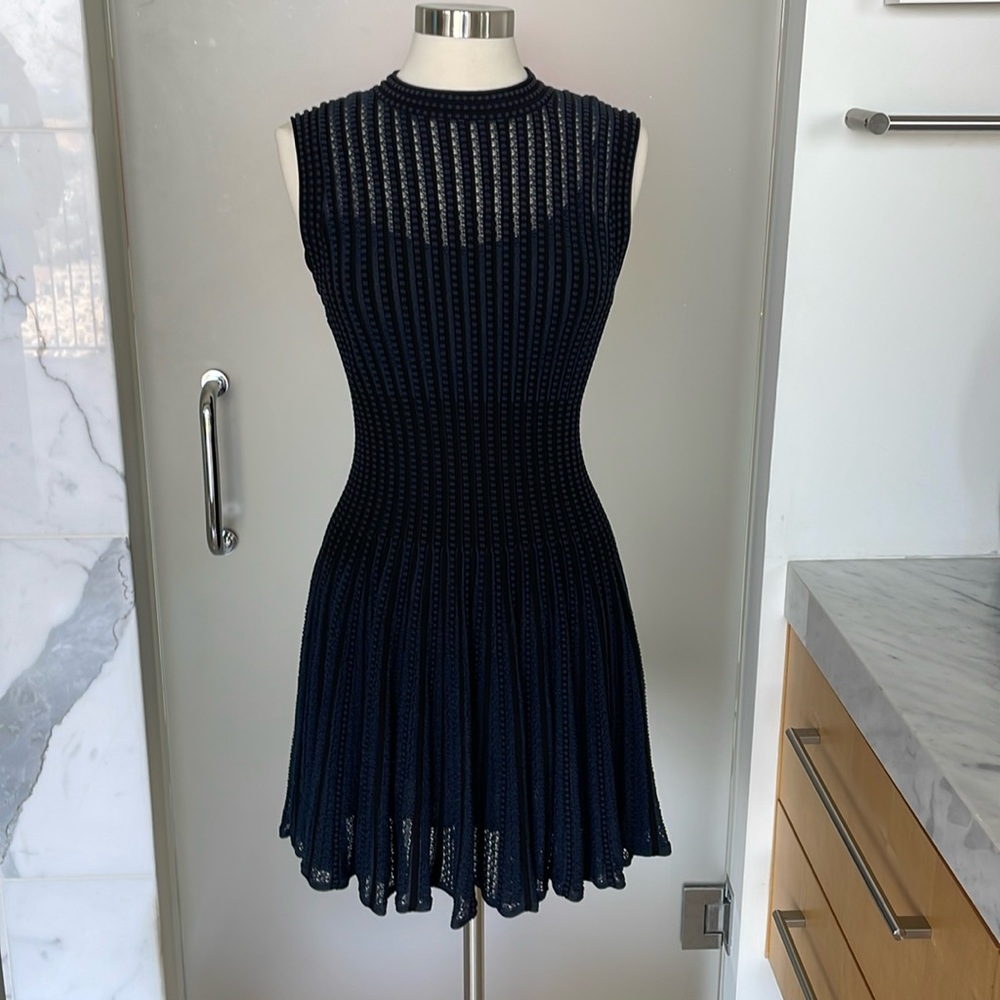 Navy Theory sleeveless dress . Size medium. Pullover style.  Has a slip liner